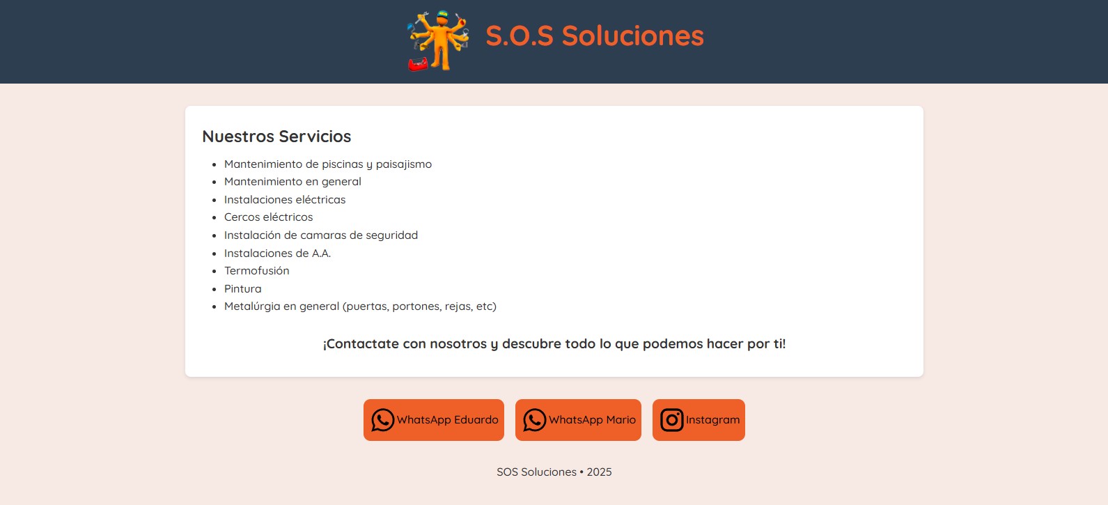 portada pagina sos soluciones